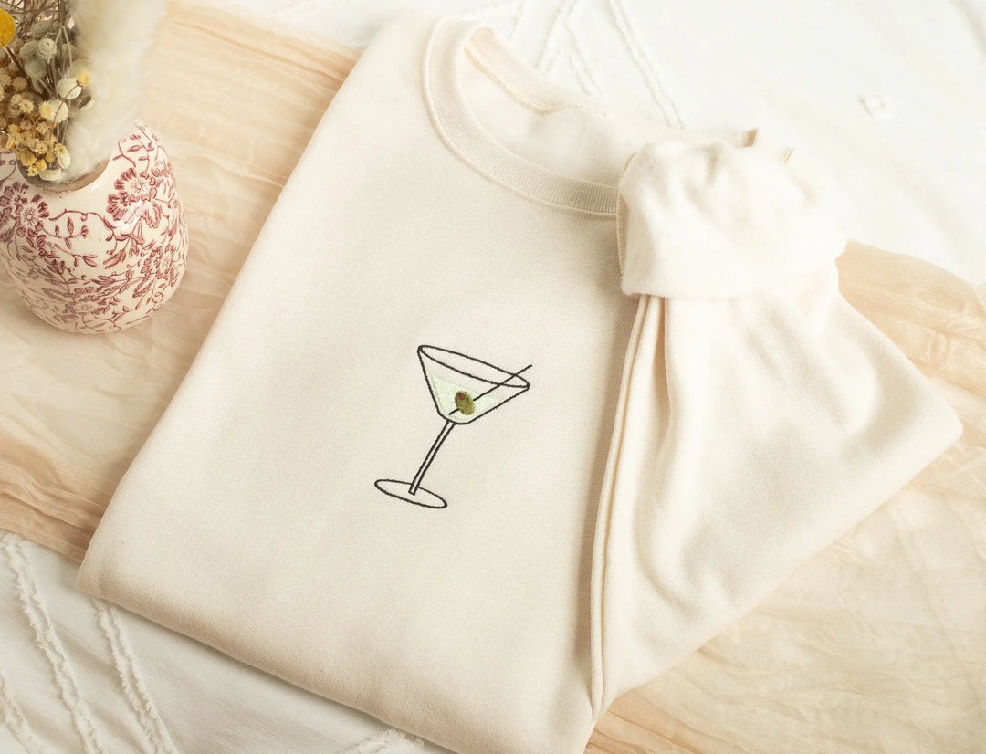 Embroidered Martini Sweatshirt nunusstudio