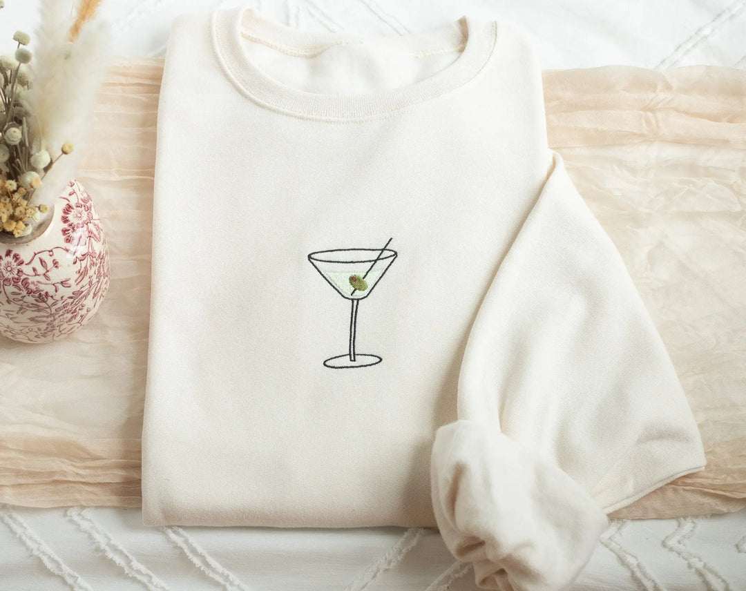 Embroidered Martini Sweatshirt nunusstudio