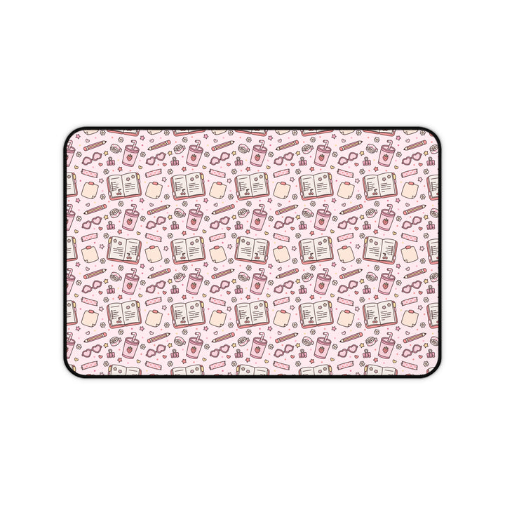 Pink Stationery Desk Mat, Cute Planner and Pencil Desk Pad, Back to School Large Mouse Pad