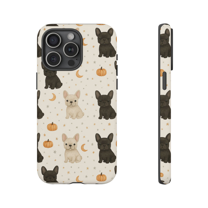 French Bulldog Pumpkin Tough iPhone Case, Cute Fall Frenchie Phone Cover, Matte or Glossy