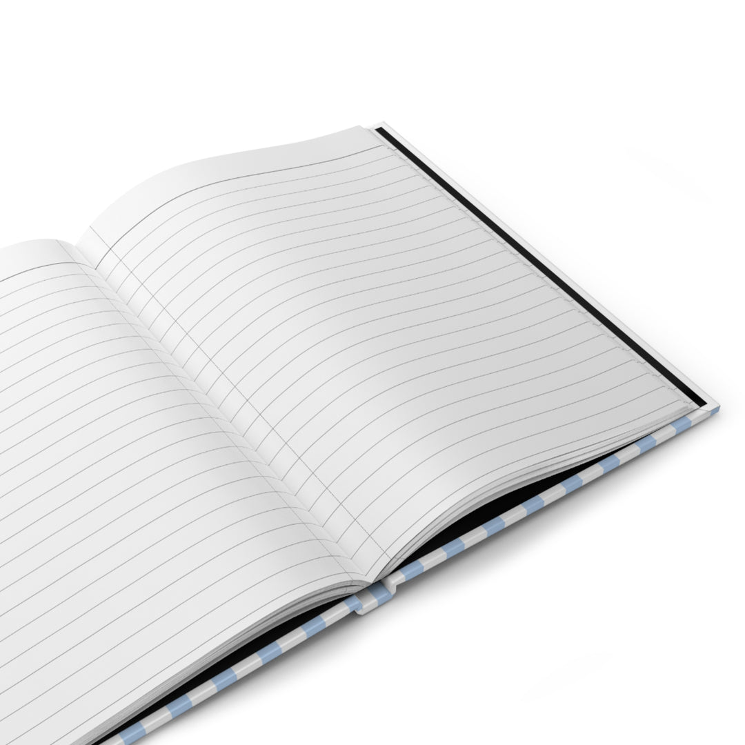 Yellow Lab Journal, Blue Stripe Hardcover Notebook, Labrador Mom Gift, New Puppy Gift