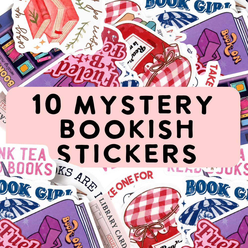 10 Mystery Bookish Stickers, Waterproof