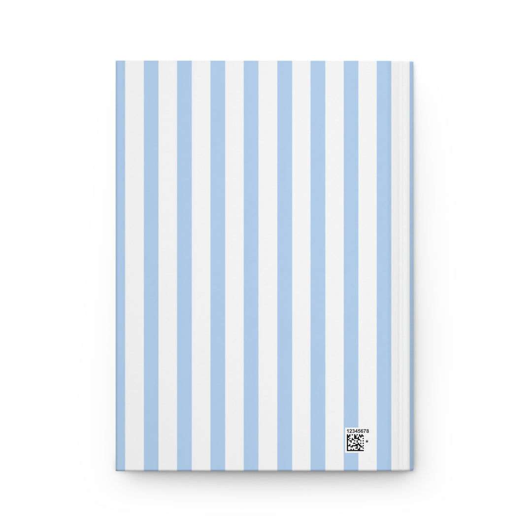 Yellow Lab Journal, Blue Stripe Hardcover Notebook, Labrador Mom Gift, New Puppy Gift
