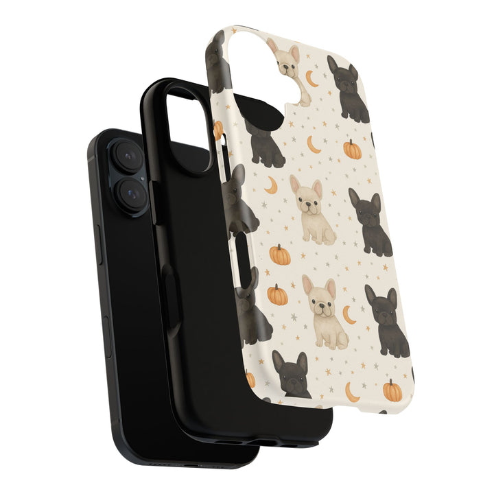 French Bulldog Pumpkin Tough iPhone Case, Cute Fall Frenchie Phone Cover, Matte or Glossy
