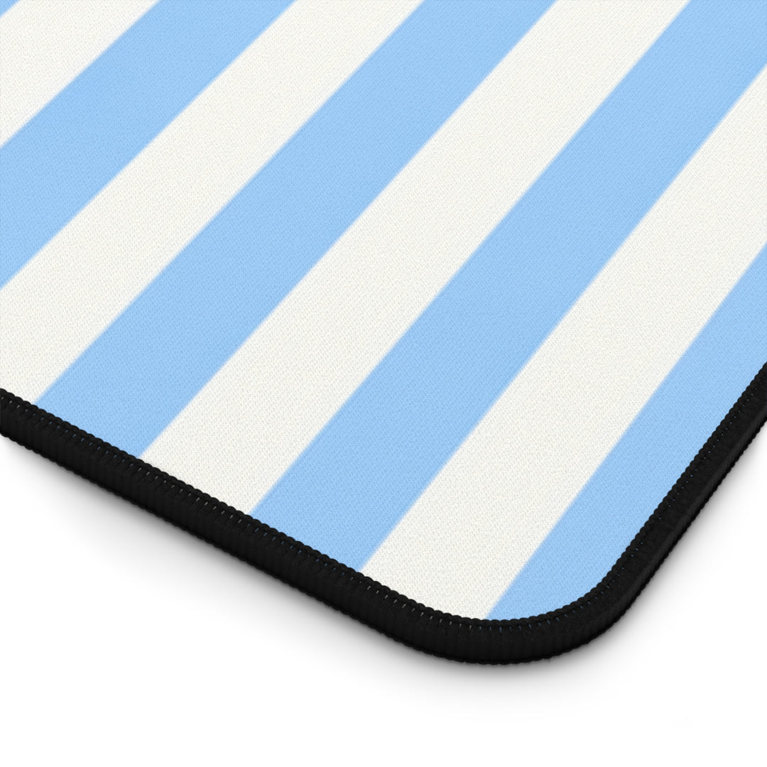 Yellow Lab Desk Mat, Blue Stripe Labrador Mouse Pad, Lab Mom Gift