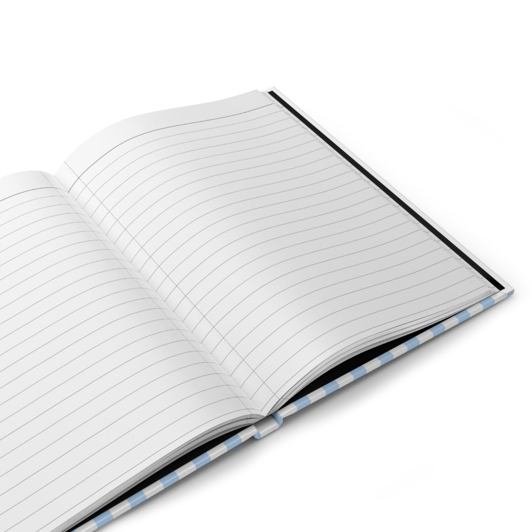 Black Lab Journal, Blue Stripe Hardcover Notebook, Labrador Mom Gift, New Puppy Gift