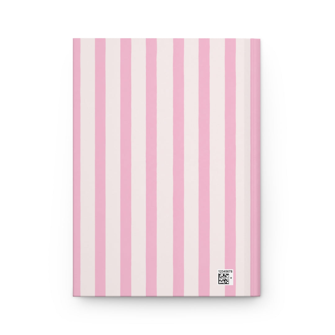 Golden Retriever Journal, Pink Stripe Hardcover Notebook, Golden Retriever Mom Gift, Golden Mama, New Puppy Gift