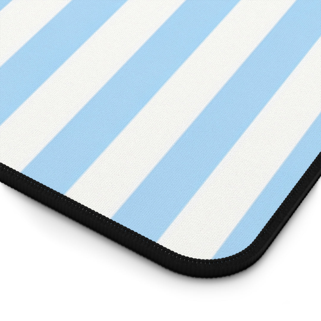 Golden Retriever Desk Mat, Blue Stripe Dog Mouse Pad, Golden Retriever Mom Gift