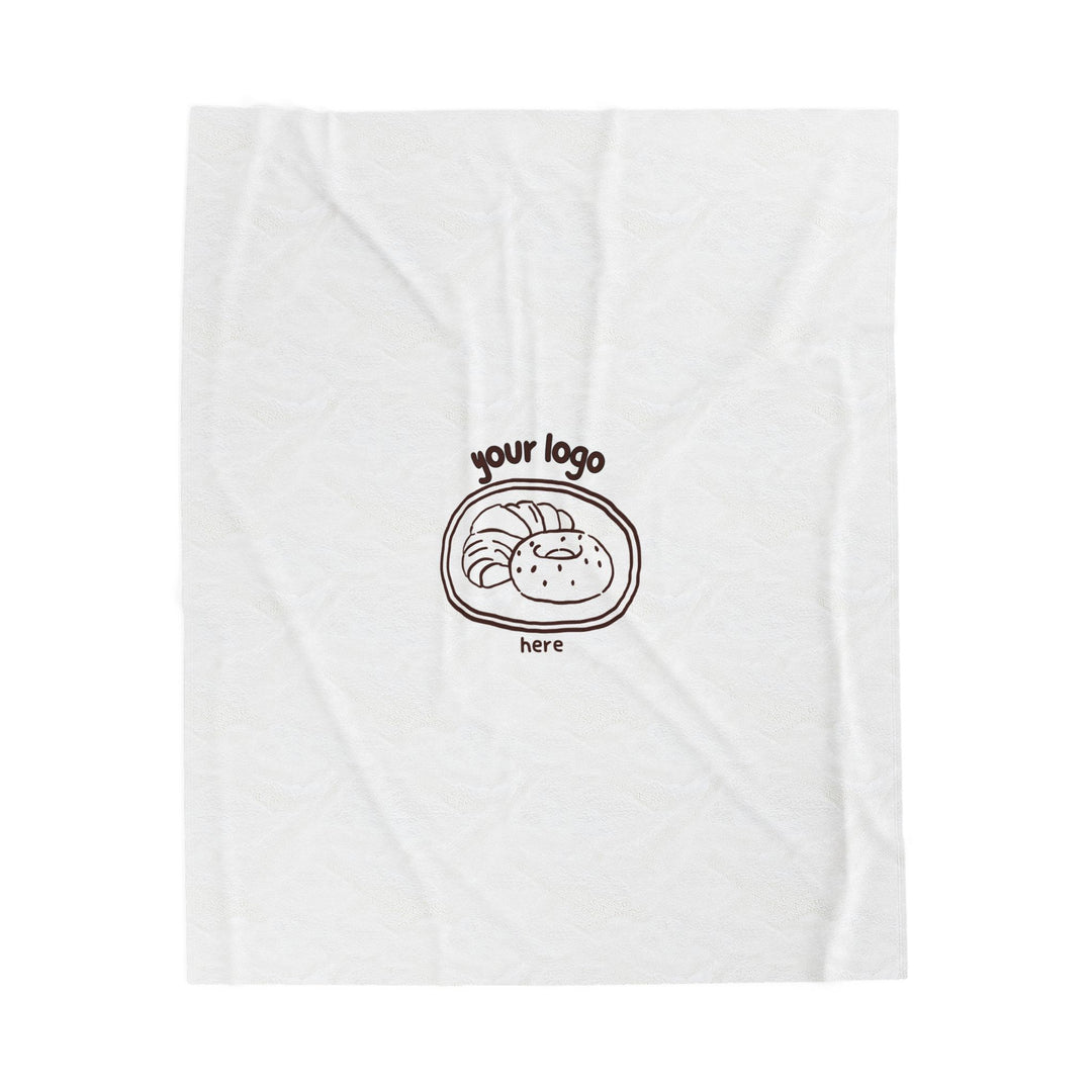 Custom Logo Blanket, Personalized Business Plush Throw, Your Logo Here, Company Client Gift, 50 x 60