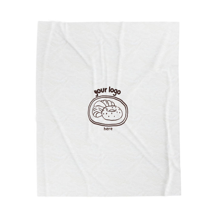 Custom Logo Blanket, Personalized Business Plush Throw, Your Logo Here, Company Client Gift, 50 x 60