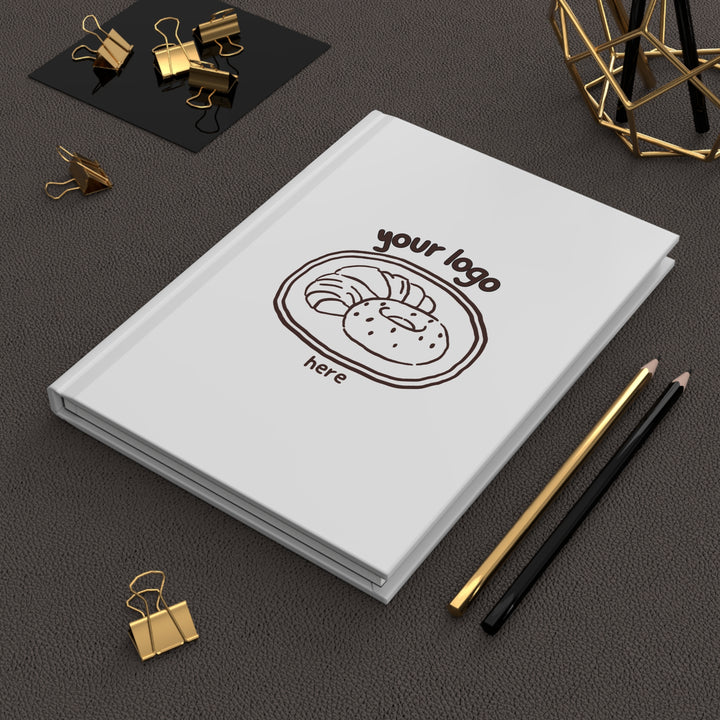 Custom Logo Hardcover Notebook, Personalized Business Journal, Your Logo Here, Branded Office Stationery