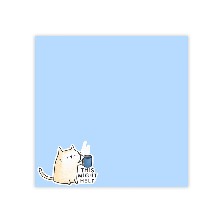 Sarcastic Emotional Support Cat Notepad, Coffe Lover Office Friend memo pad, Cat Mama Gifts