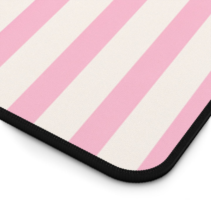 Black Lab Desk Mat, Pink Stripe Labrador Mouse Pad, Lab Mom Gift