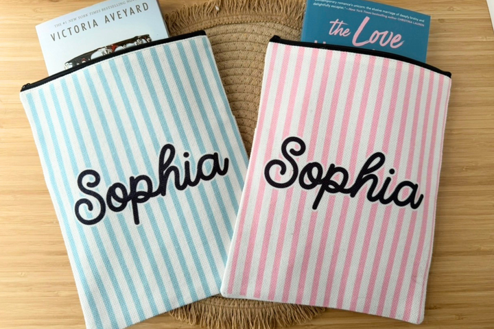 Custom Book Sleeve with Zipper