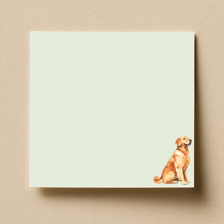 Golden Retriever Sticky Note, Golden Retriever Sticky Note, Golden Retriever Mom Gifts, Pet Stationery, Cute Dog Gift, Golden Retriever Mom