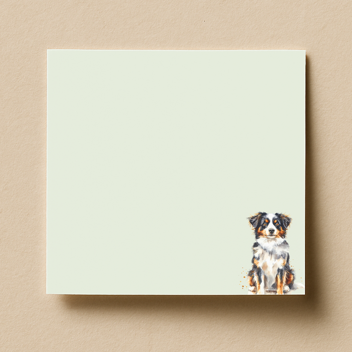 Australian Shepherd Notepad, Australian Shepherd Sticky Note, Australian Shepherd Mom Gifts, Pet Stationery, Cute Dog Gift