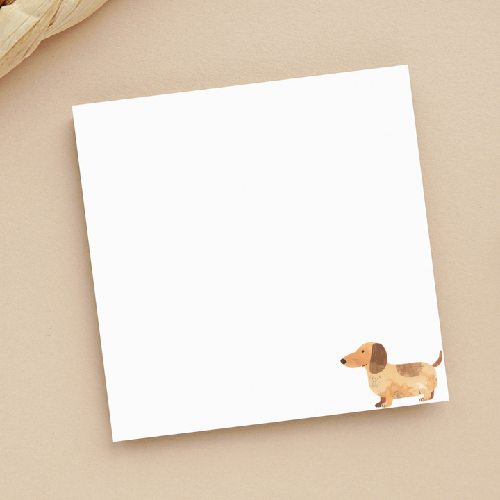 Funny Dachshund Notepad, Hand Drawn Dachshund Sticky Note, Dachshund Mom Gifts, Dachshund Stationery, Cute Dog Gift, Dachshund Post-it Note