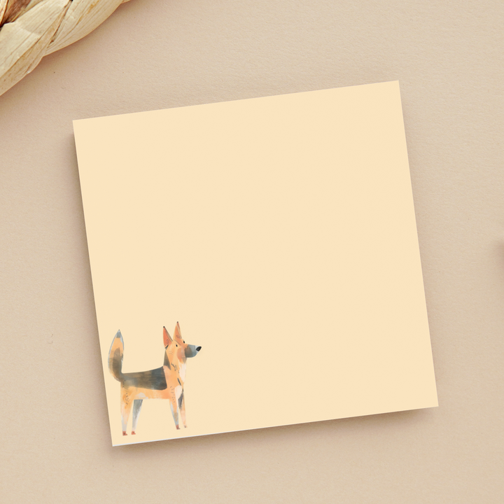 German Shepherd Notepad, Hand Drawn German Shepherd Sticky Note, German Shepherd Mom Gifts, German Shepherd Stationery
