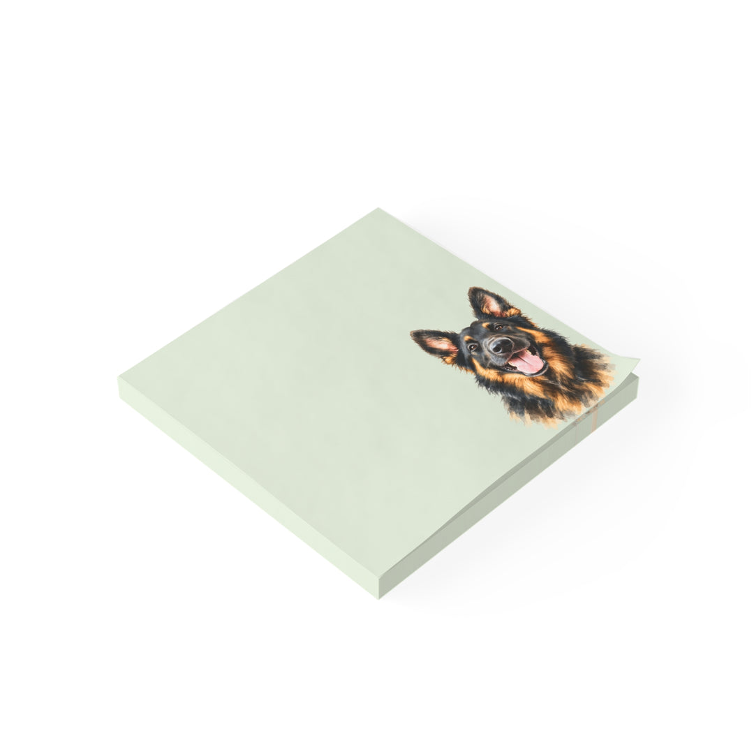 Custom Watercolor Dog Sticky Note, Custom Dog Stationery, Sage Green Pet Photo Notepad