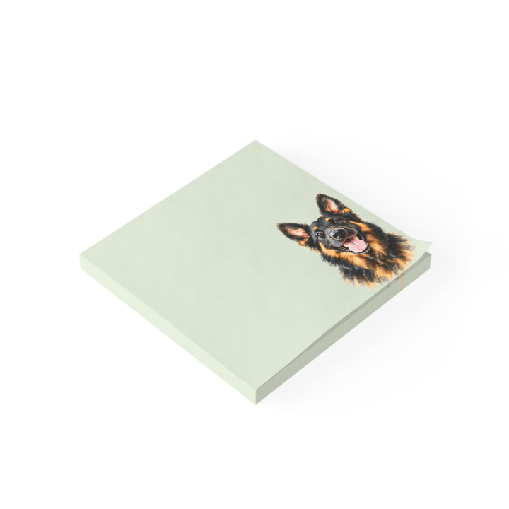 Custom Watercolor Dog Sticky Note, Custom Dog Stationery, Sage Green Pet Photo Notepad