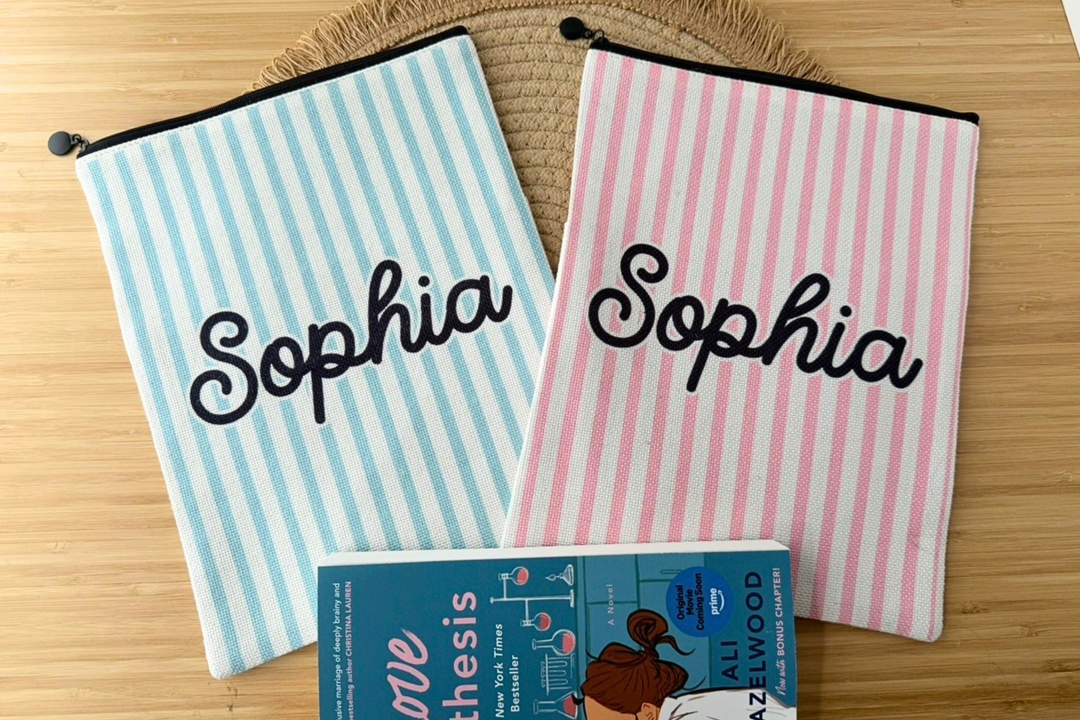 Custom Book Sleeve with Zipper