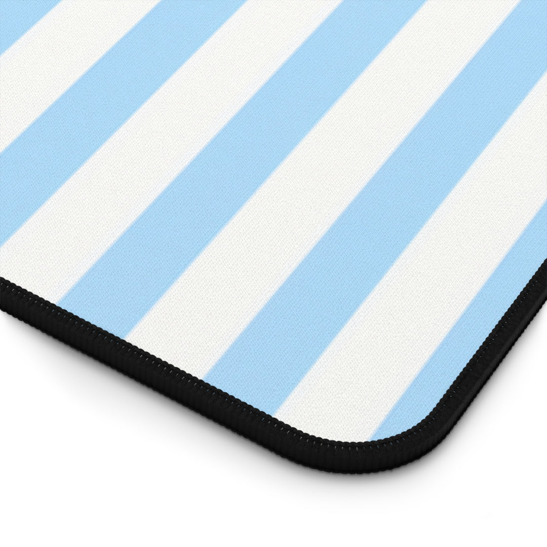 Black Lab Desk Mat, Blue Stripe Labrador Mouse Pad, Lab Mom Gift