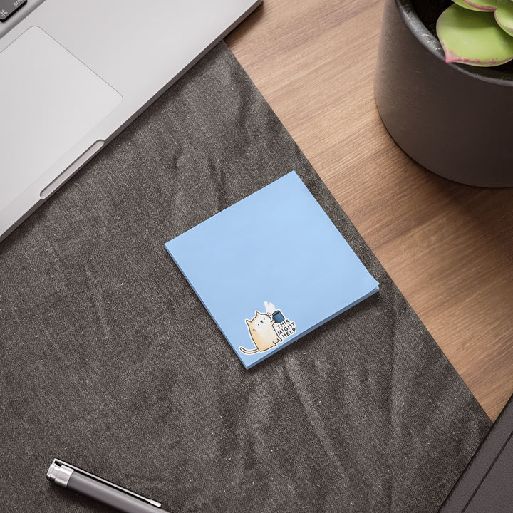 Sarcastic Emotional Support Cat Notepad, Coffe Lover Office Friend memo pad, Cat Mama Gifts