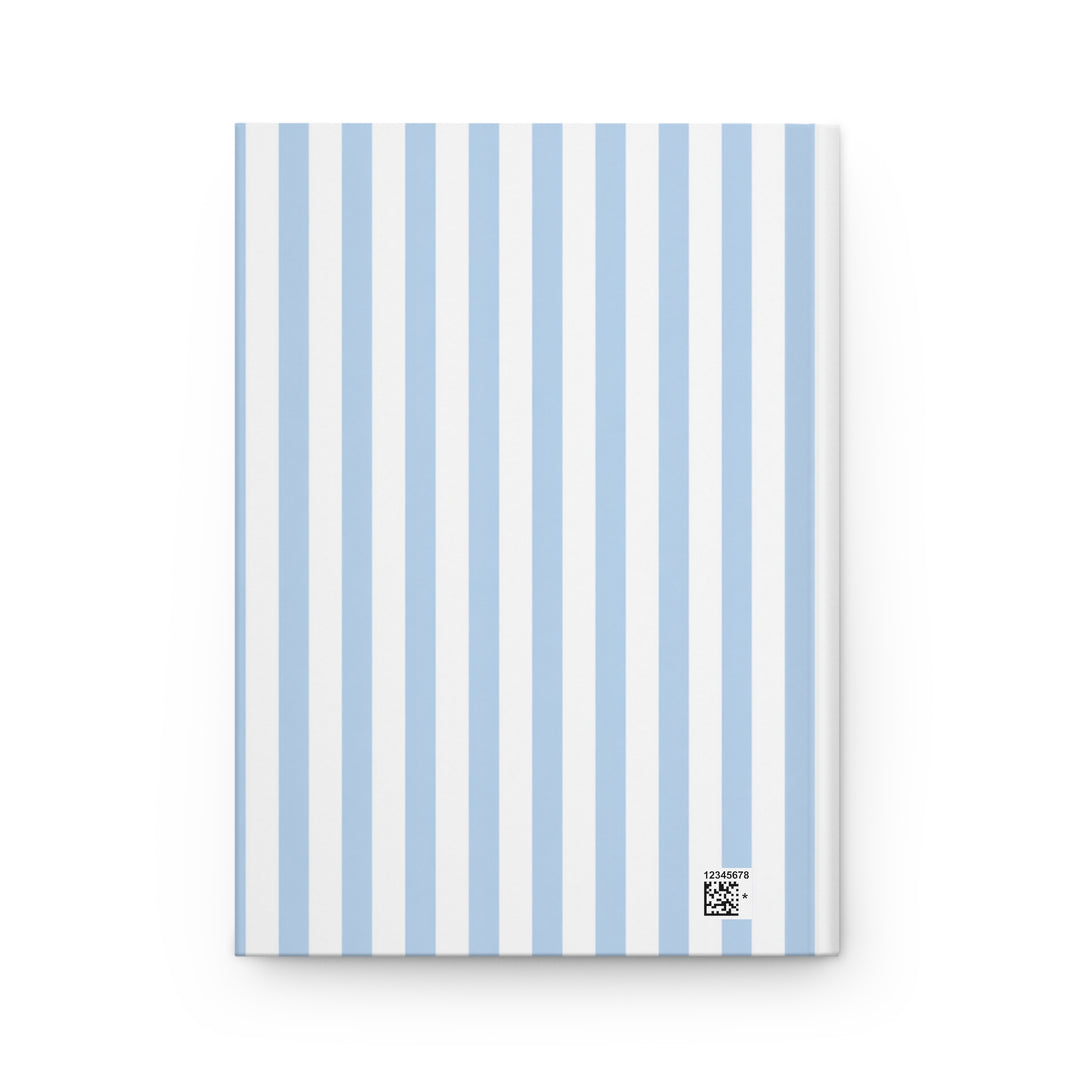 Golden Retriever Journal, Blue Stripe Hardcover Notebook, Golden Retriever Mom Gift, New Puppy Gift