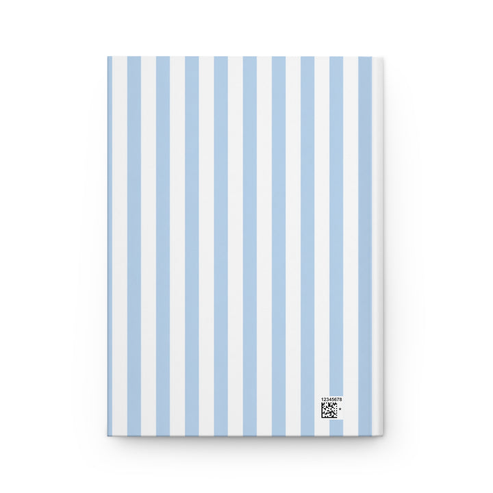 Golden Retriever Journal, Blue Stripe Hardcover Notebook, Golden Retriever Mom Gift, New Puppy Gift