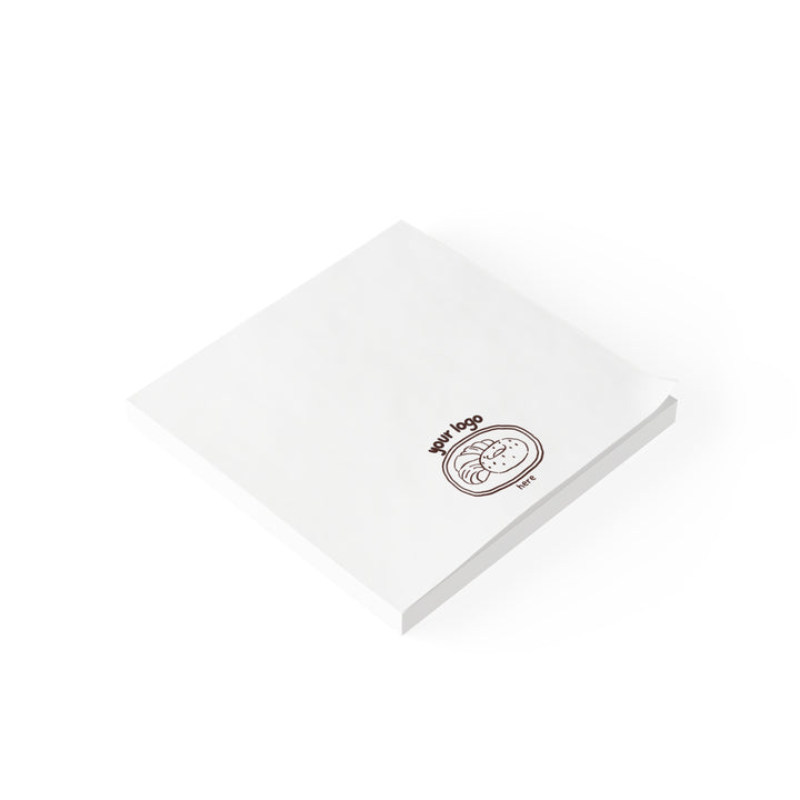 Custom Logo Sticky Notes, Personalized Business Post-it Note Pad, Branded Office Stationery, 3 x 3, 50 Sheets