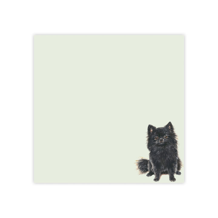 Black Pomeranian Sticky Notepad, Cute Pomeranian Sticky Note, Pomeranian Gifts, Pomeranian Notepad, Pomeranian Lover Gifts
