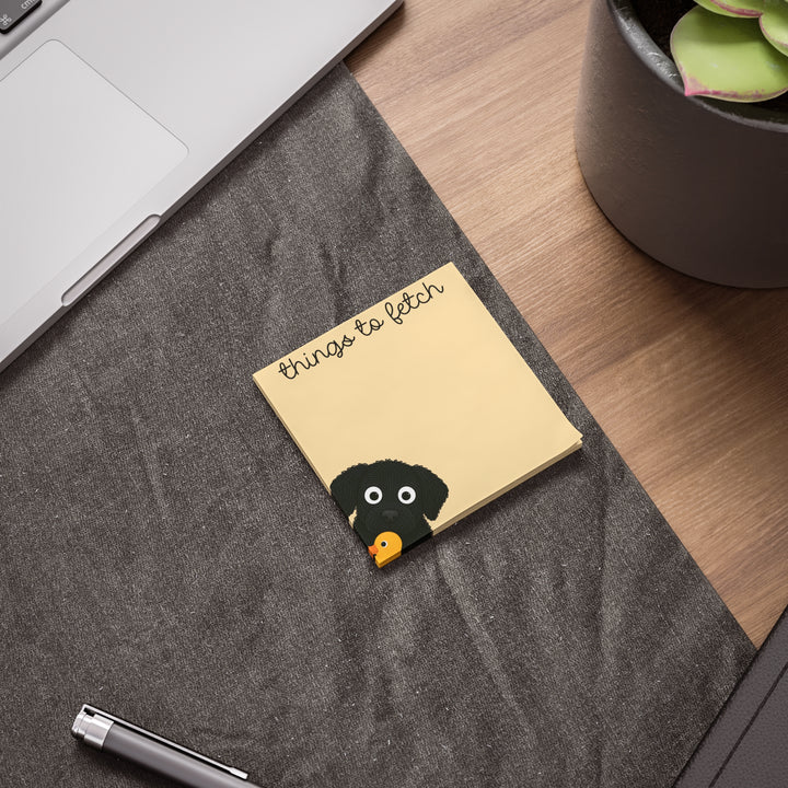 Black Lab Sticky Notepad, Things To Fetch Memo pad, Labrador Mom Gifts