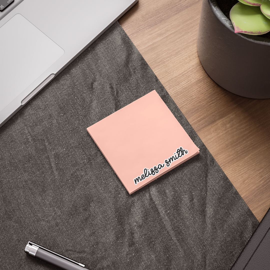 Custom Sticky Notepads with Name, Office Gifts for Colleague, Decorative Bookish Stationery YUH22