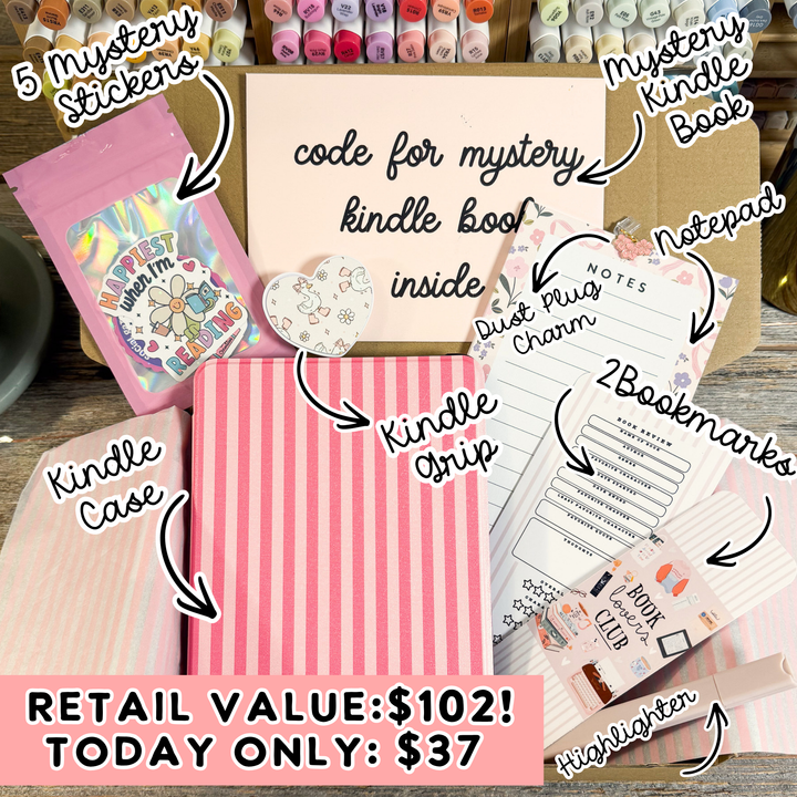 Hot Pink Stripes Pink Luxury Blind Date with A Kindle Box