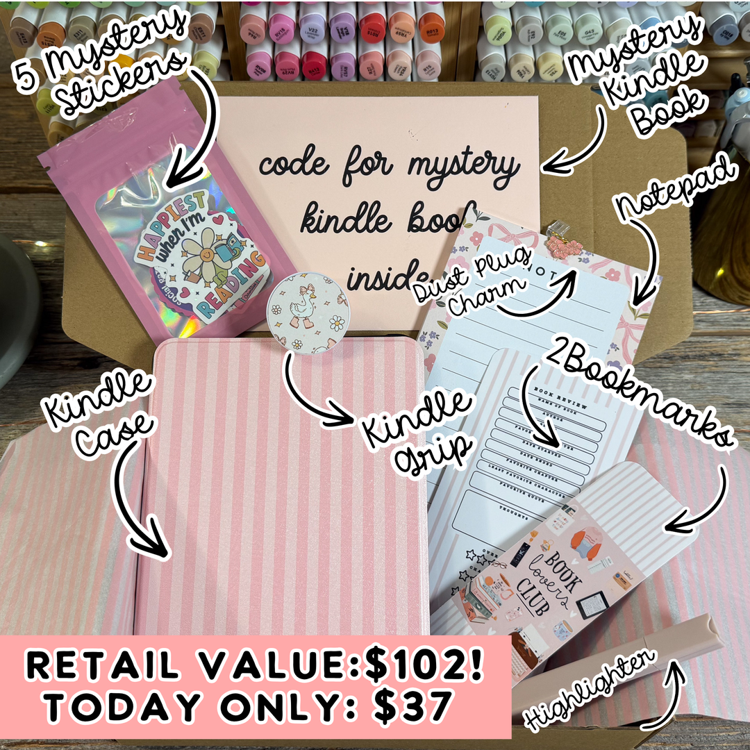 Light Pink Stripes Pink Luxury Blind Date with A Kindle Box