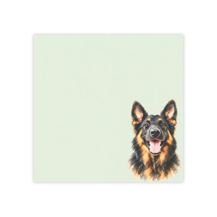 Custom Watercolor Dog Sticky Note, Custom Dog Stationery, Sage Green Pet Photo Notepad