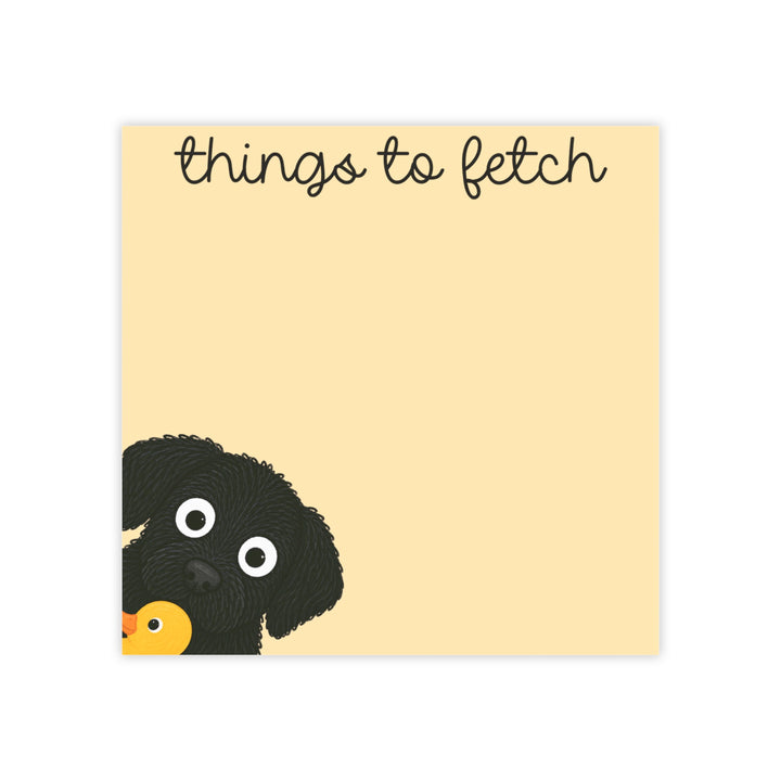 Black Lab Sticky Notepad, Things To Fetch Memo pad, Labrador Mom Gifts