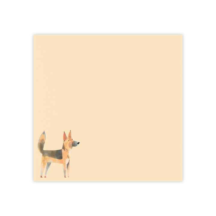 German Shepherd Notepad, Hand Drawn German Shepherd Sticky Note, German Shepherd Mom Gifts, German Shepherd Stationery