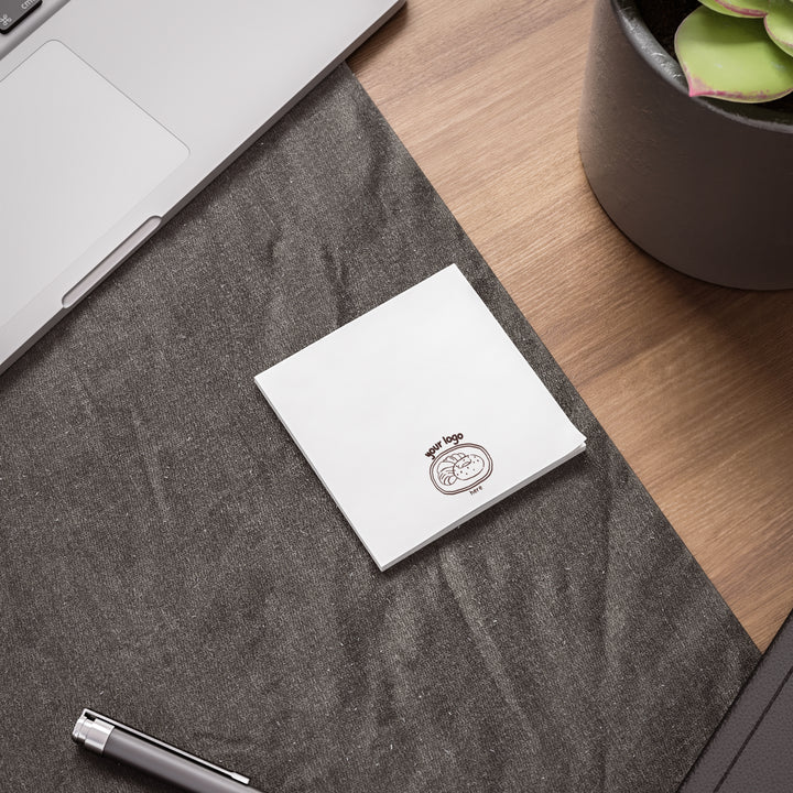 Custom Logo Sticky Notes, Personalized Business Post-it Note Pad, Branded Office Stationery, 3 x 3, 50 Sheets