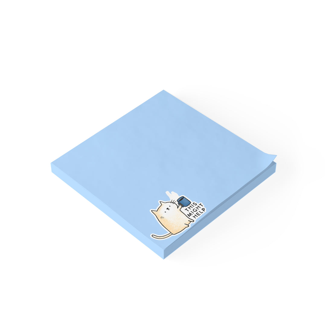 Sarcastic Emotional Support Cat Notepad, Coffe Lover Office Friend memo pad, Cat Mama Gifts