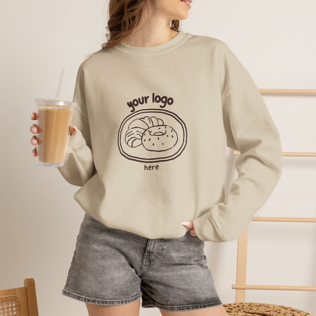 Custom Logo Sweatshirt, Personalized Business Crewneck, Your Logo Here, Unisex Company Team Pullover