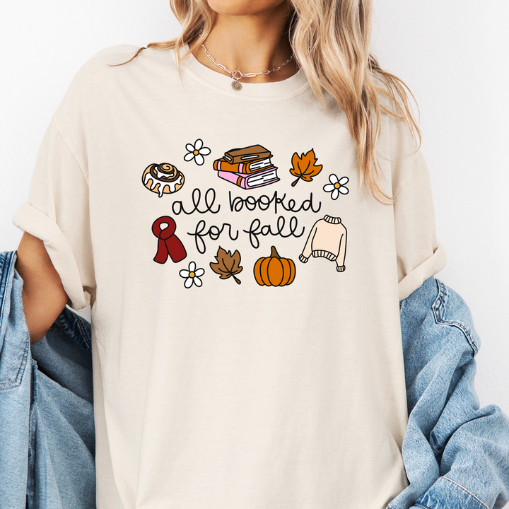 All Booked for Fall T-shirt, 100% Cotton Comfort Colors