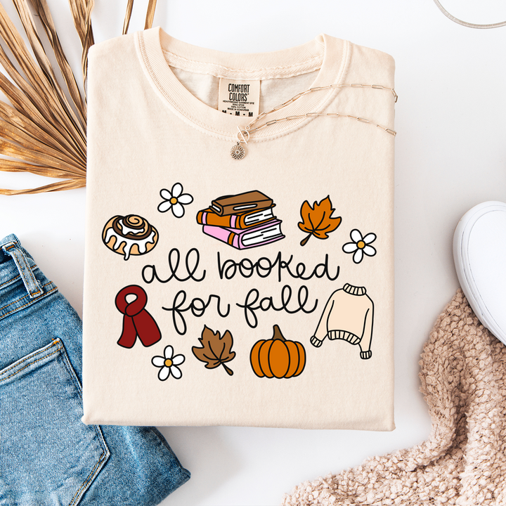 All Booked for Fall T-shirt, 100% Cotton Comfort Colors