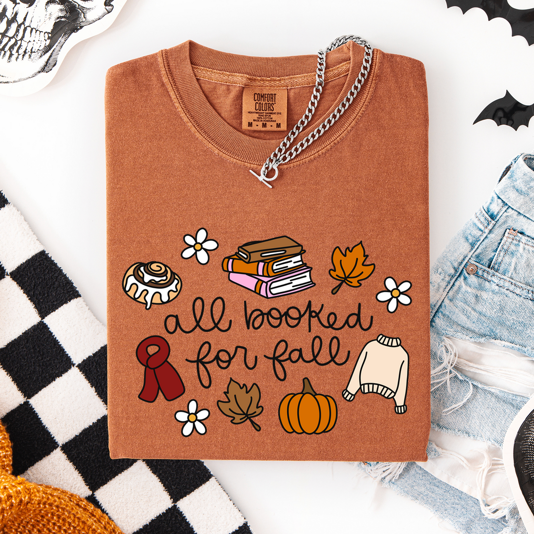 All Booked for Fall T-shirt, 100% Cotton Comfort Colors