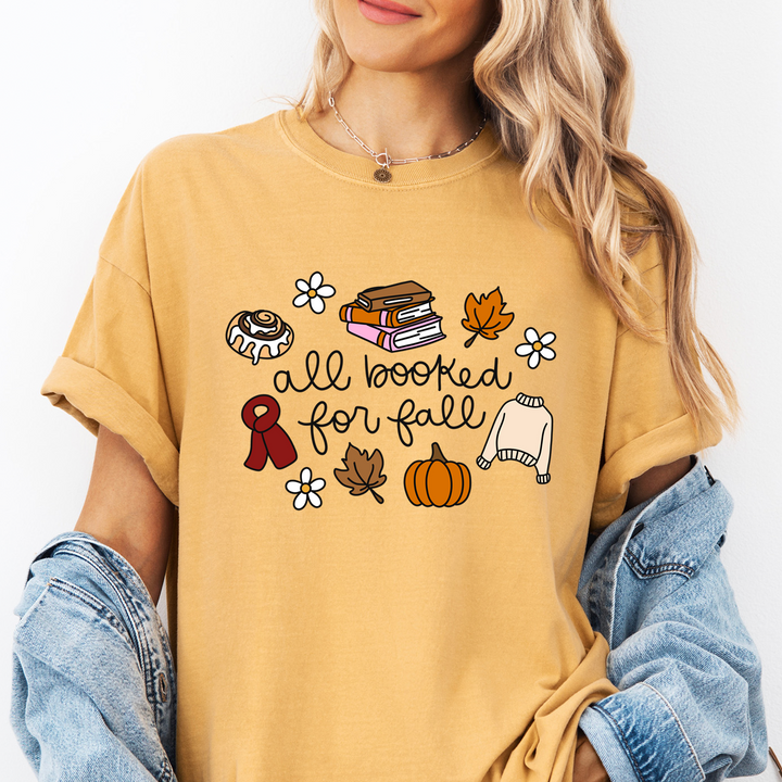 All Booked for Fall T-shirt, 100% Cotton Comfort Colors