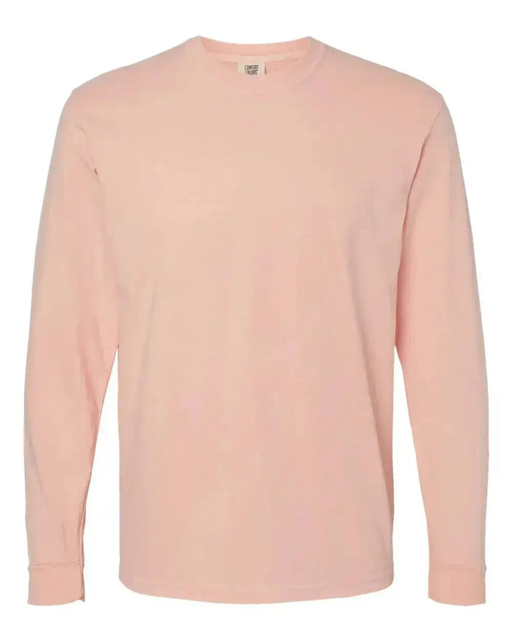 Custom Logo Embroidered Comfort Colors T-shirt, Long Sleeve nunusstudio