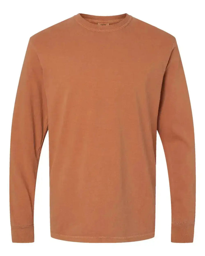 Custom Logo Embroidered Comfort Colors T-shirt, Long Sleeve nunusstudio