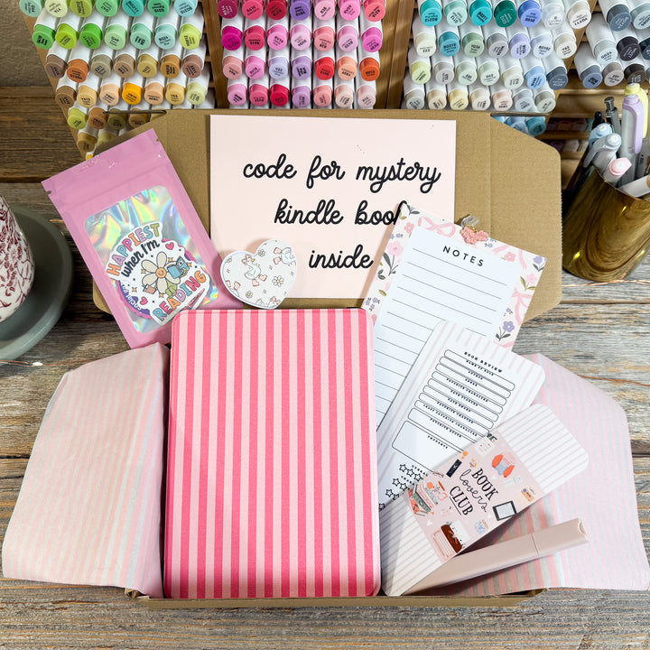 Hot Pink Stripes Pink Luxury Blind Date with A Kindle Box