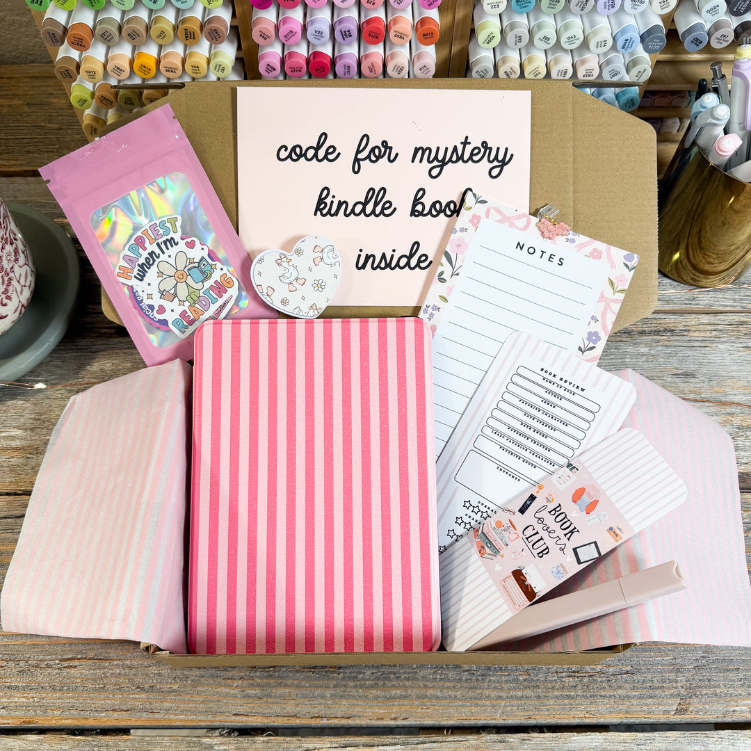 Hot Pink Stripes Pink Luxury Blind Date with A Kindle Box