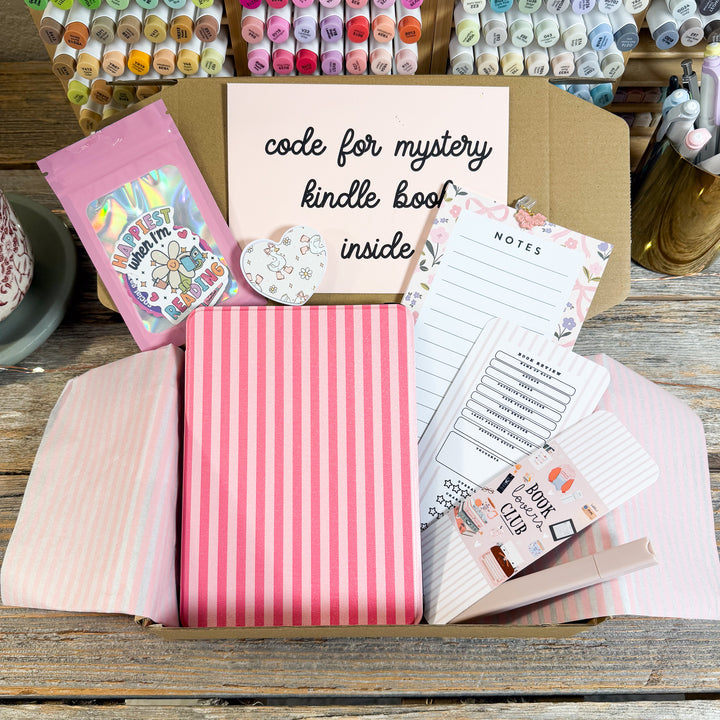 Hot Pink Stripes Pink Luxury Blind Date with A Kindle Box